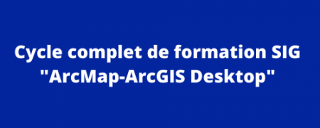 Cycle complet de formation SIG  « ArcMap » en ligne